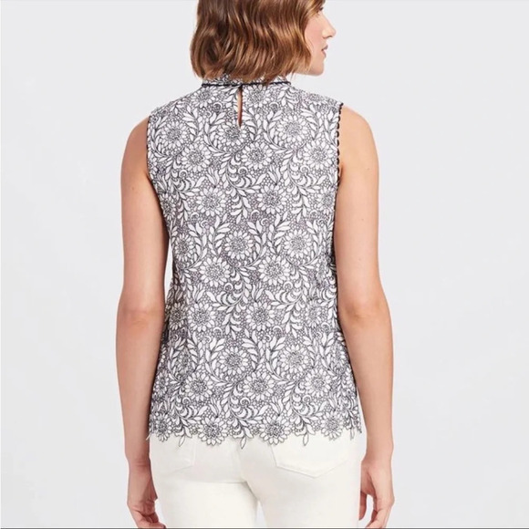 Draper James Magnolia White Floral Lace Top , size 14 - Picture 2 of 10